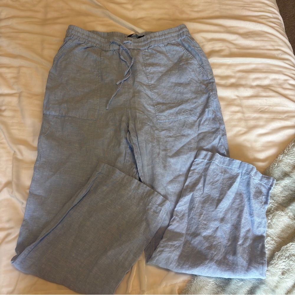 Women's Light Blue Straight Leg Pants